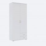 Garde-robe RA. Twin 2 portes blanches