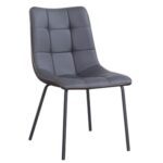 4 Chaises Pol. Lucca noires, grises ou brunes