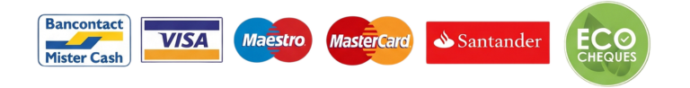 Moyens de Payements: Bancintact, Visa, Maestro, Mastercard , Santander Crédit, Eco Chèques