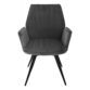 4 Chaises tournante Id. Percy noir – Image 3