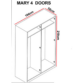 Garde-robe AF Mary 4 portes – Image 2