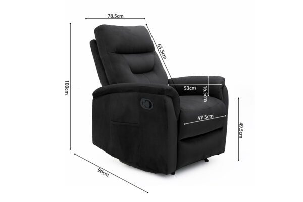 Fauteuil Relax BREDA 45104 relevable Manuellement Noir / Gris / beige – Image 4