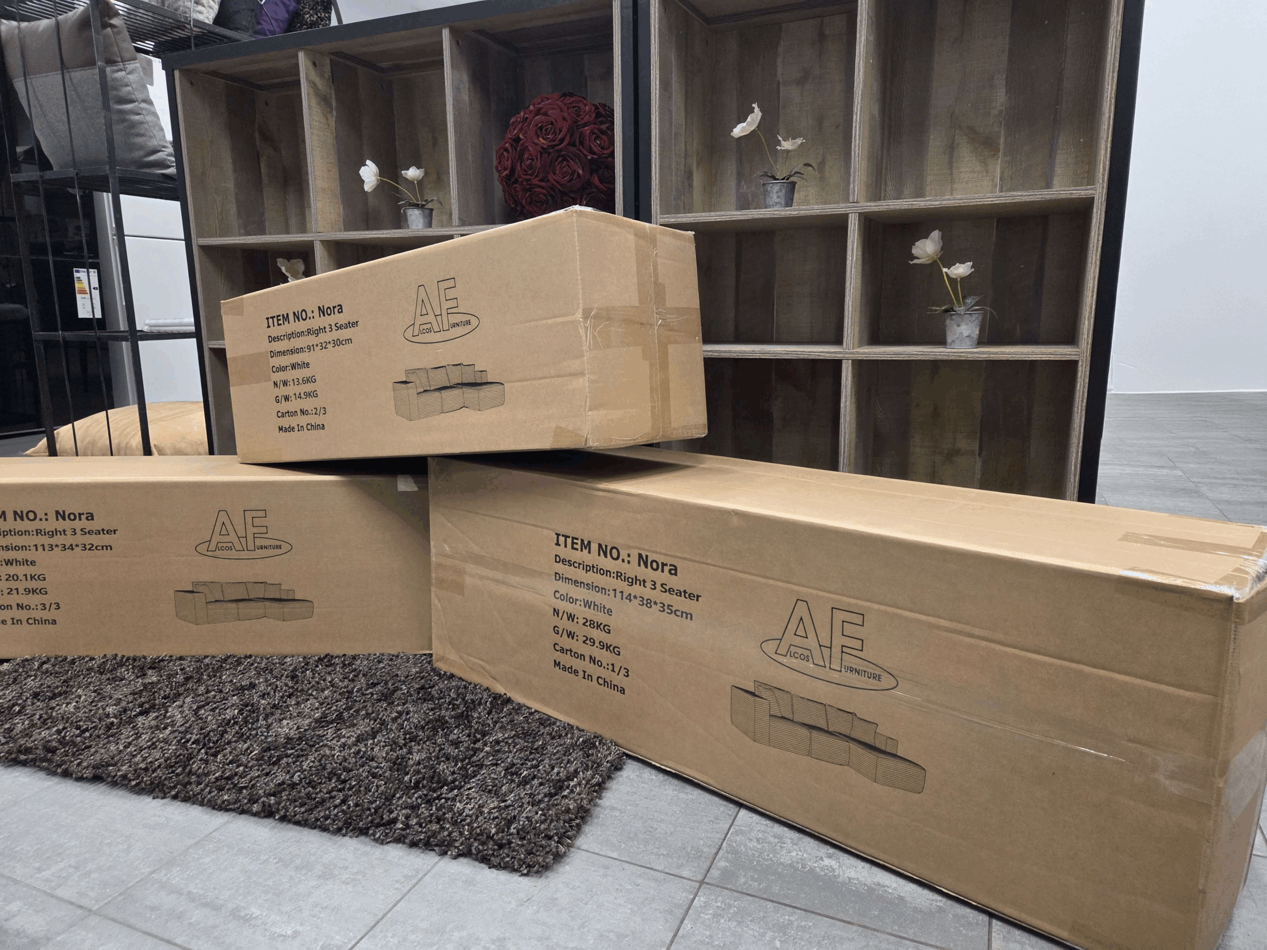 Canapé d'angle A.F Ivoire – Image 3