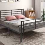 Lit SAMMY 140x200 Métal Gris foncé